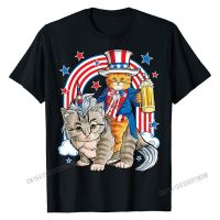 Cat 4Th Of July T Shirt Caticorn Unicorn Meowica Men T-Shirt Design Tshirts On Sale Tees Cotton Adult Casual
