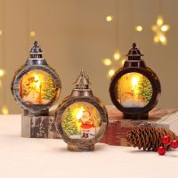 5 Pcs Christmas Decorations LED Candle Lights Snowman Wind Lantern Portable Ornaments Home Christma Party Decor