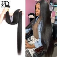 30 Inch Bone Straight Brazilian Human Hair Weave Bundle 2 3 4 Bundles Raw Virgin Remy Indian Doule Drawn Wholesale Natural