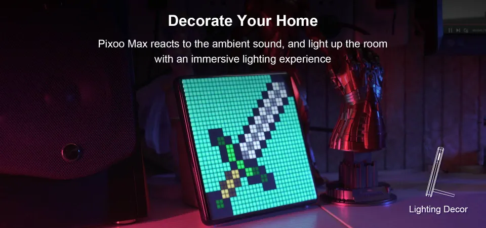 Màn hình LED Divoom Pixoo Max 32x32 pixel tích hợp App nhiều tính ...