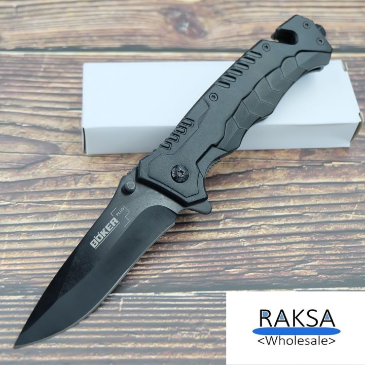 raksa-wholesale-nb021-tip-มีดพับ-มีดเดินป่า-มีดสวย-มีดพก-มีดพับพกพา-มีดแคมป์ปิ้ง-ขนาด21ซม-stainless-steel-พร้อมระบบดีดใบมีด