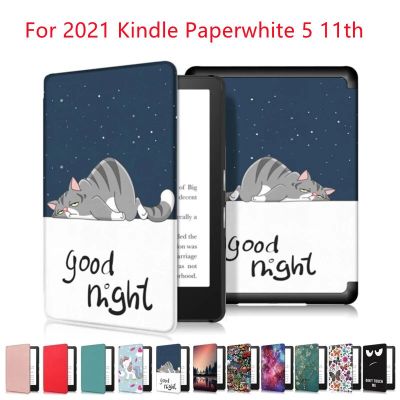 ใหม่ Slim Case สำหรับ Kindle Paperwhite 5 6.8นิ้ว PU หนังสำหรับ Kindle Paperwhite 11Th รุ่น2021
