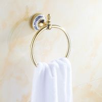 ✷☂☃ Euro style towel ring Diamond Gold chrome Wall-Mounted towel shelf Bathroom shelf Bathroom Accessories