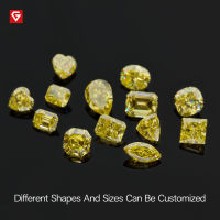 GIGAJEWE Lnventory Clearance Promotion Oval Cut Vivid Yellow VVS1 Natural Growth Moissanite Loose Gemstone For Jewelry Making