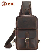 JOYIR Vintage Crazy Horse Men S Shoulder Bag Outdoor Daily Travel Sling Chest Bag Casual Daypack Crossboby Bag For Men New