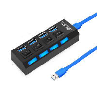 Yuncloud ฮับ Usb 3.0 4พอร์ตฮับยูเอสบีแบบพกพาความเร็วสูง5Gbps Splitter พร้อมสายไฟสำหรับอุปกรณ์เสริมคอมพิวเตอร์ Laplapcloud