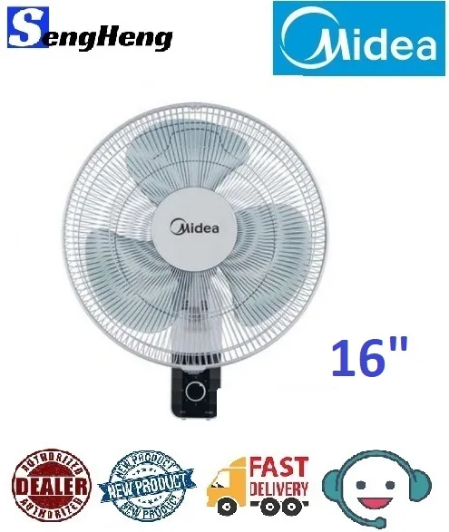 Free Shipping Midea Mf 16fw15ka Wall Fan 16 White Black Lazada