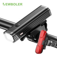 NEWBOLER Aluminum Bike Light Set USB Rechargeable Bicycle Light Headlight Rainproof Flashlight For Bike Cycling Lamp Accessories