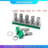 ❉☂ 5pcs RK097N 5K 10K 20K 50K 100K 500K B5K with a switch audio 3pin shaft 15mm amplifier sealing potentiometer