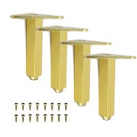 Adjustable Metal Furniture Legs As Replacement For Table Couch Sofa Bed Cabinets TV Stand Leg Aluminum Alloy Furniture Feet Gold Furniture Protectors