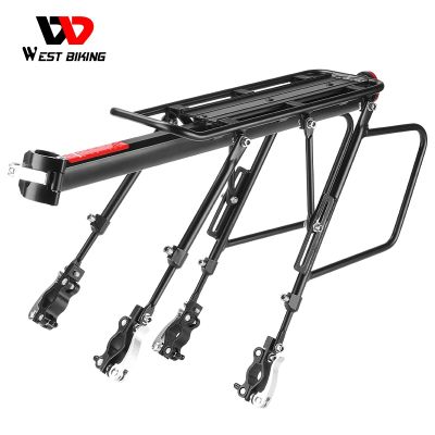 WEST BIKING Bicycle Rear Cargo Racks 100 KG Load Aluminum Alloy Luggage Carrier MTB Rear Seat Trunk Quick Release Pannier Rack