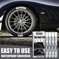 【CW】Tire Paint Marker Pen Waterproof Car Tyre Tire Tread Paint Pen 4 Pieces White Marker Pens Fade Resistant Automotive Tire Pens