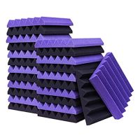 24 Pcs Acoustic Foam Panels,Triangle groove Studio Wedge Tiles,Fireproof Sound Panels Soundproof foam for wall,30X30X5cm