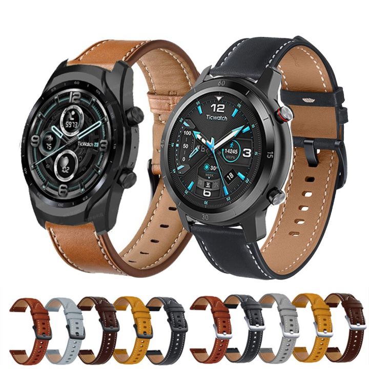 ขายดี-สำหรับ-ticwatch-pro-3-gps-strap-22mm-นาฬิกาหนังแท้สำหรับ-ticwatch-pro-3-ula-pro-2020-gtx-s2-e2สายข้อมือสำหรับเปลี่ยน