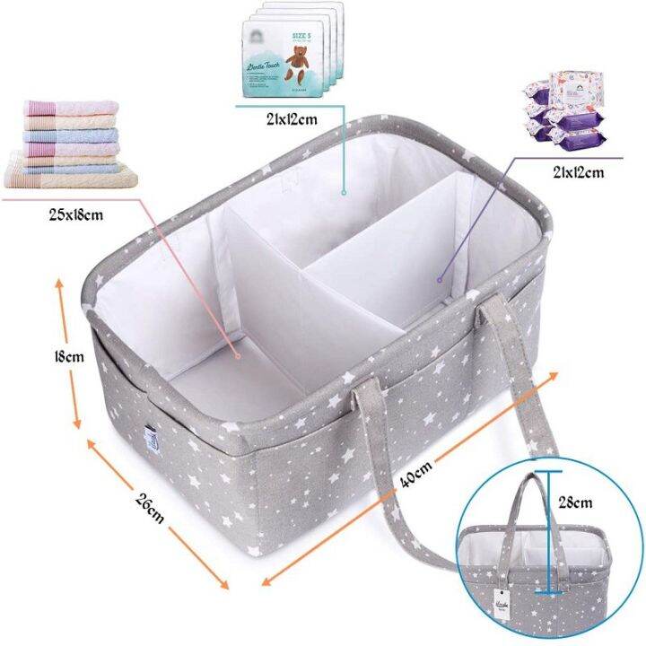 baby-diaper-caddy-3-compartment-infant-nursery-storage-portable-organizer-newborn-gift-for-diapers-amp-grey-star