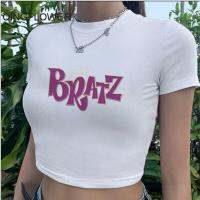 Bratz เสื้อยืดสตรีทสวมใส่เสื้อยืดเสื้อผ้าคู่รัก Ulzzang