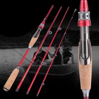 Sougayilang 2.1M 2.4M 4 Section M Power Carbon Fiber Casting Spinning Fishing Rod Travel Ultra Light Lure Fishing Pole Canne