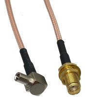 RG316 SMA Female Jack Bulkhead toTS9 Male Plug Right Angle Connector Crimp RF Coaxial Jumper Pigtail Wire Terminal 4inch~6FT Electrical Connectors