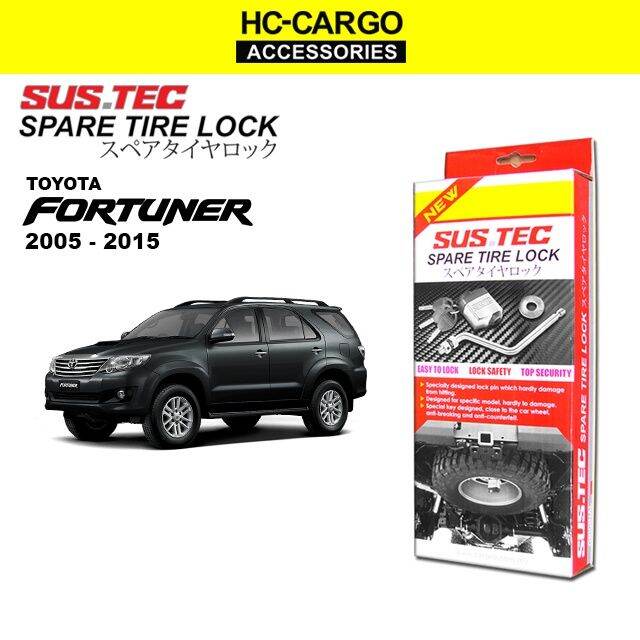 Toyota Fortuner 2005 2015 SUSTEC Spare Tire Wheel Lock AntiTheft