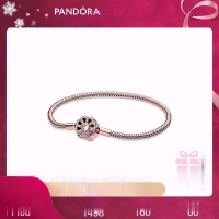 Pandoraˉ bracelet Moments pink fan snake bone chain womens bracelet 588145C01 สร้อยข้อมือแพนดอร่า Moments pink fan snake bone chain สร้อยข้อมือผู้หญิง