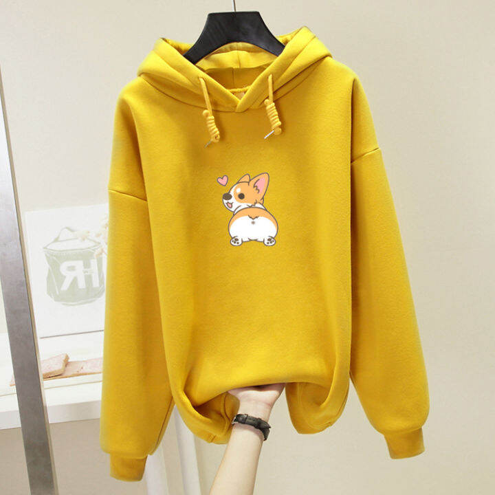 autumn-funny-corgi-dog-print-women-sweatshirt-poleron-mujer-cute-animal-graphic-oversized-hoodies-femme-cartoon-tops-pullovers