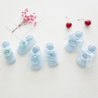 3 PairsLot Lace Flower Newborn Baby Socks Cotton
