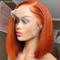 Ginger Bob Lace Frontal Wig 13x4 Lace Frontal Wig Colored Human Hair Wigs Lace Front Short Bob Human Hair Wigs Pre Plucked 4x4 [ Hot sell ] Toy Center 2