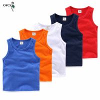 Summer Children Clothes Boys Tees Solid Color T Shirts Top Cotton Vest T-shirt Under Shirt Newborn Singlets Kids Clothing 80-1502023