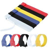 100PCS Releasable Cable Ties Colored Plastics Reusable Cable ties Nylon Loop Wrap Zip Bundle Ties T-type Cable Tie Wire Cable Management