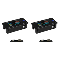 2X KEWEISI DC 0-200V Voltmeter Ammeter KWS Meter LED Digital DC Wattmeter Electric Meter,50A