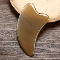 Natural Ox Horn Gua Sha Board Gouache Scraper Face Massager ยกกระชับใบหน้าคอ Body Scraping นวดเครื่องมือความงาม-Piejt