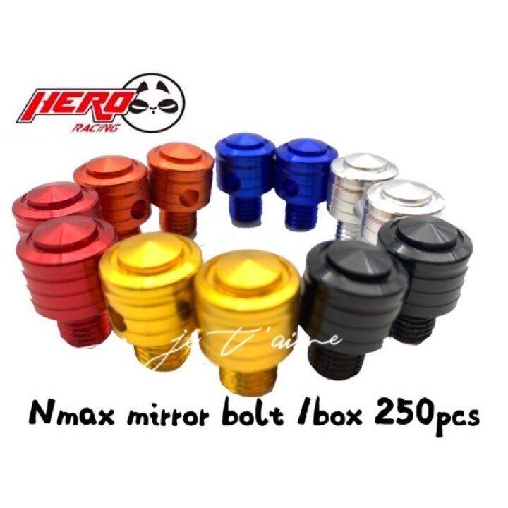 Motorcycle Nmax /Aerox Side Mirror bolt Set Racing HERO Lazada PH