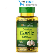 Viên uống tinh dầu tỏi Puritan s Pride Odorless Garlic 1000mg 250 viên của