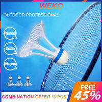 ◎♛☑ WEKO 3PCS Windproof Shuttlecocks Outdoor Stable Striking High-grade nylon PP ball head Sturdy and durable Unrestricted field use White/Yellow/Orange 8x7cm