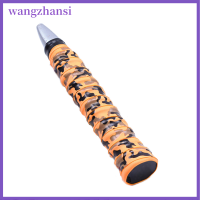 Wangzhansi ไม้ซับเหงื่อกันลื่นด้ามจับที่จับเทปที่พันข้อศอกสำหรับเทนนิสลายพราง