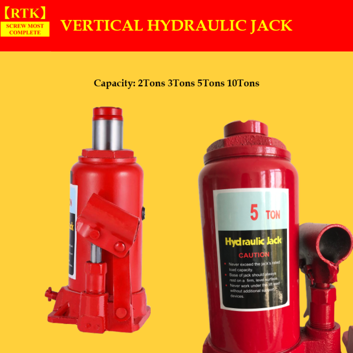 RTK 3T/5T/10T Vertical Hydraulic Pressure Car Jack Hydraulic Jack