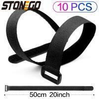 ♙ STONEGO 50cm Reusable Fastening Cable Organizer Cable Ties Set Includes Adjustable Multi-Purpose Hook and Loop Nylon Strap Ties