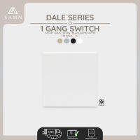 *New Arrival* White Matte Minimal Style Switch Push 1 Gang 1 Way [SAHN] สวิทซ์แบบกด 1 ช่อง ทางเดียว รุ่น Dale Series (D011P) สีขาวแมตช์ ดีไซน์สวย และทันสมัย สไตล์มินิมอล