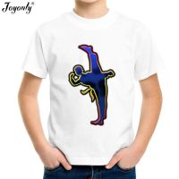 Joyonly Boys Taekwondo  printed T shirts Children White Tshirts Child Clothing Kids t-shirt Girl Clothes