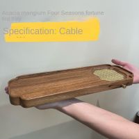 Walnut Chinese drainable solid wood tea tray Household small dry brewing table modern simple tea table light luxury tea tray.