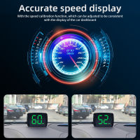 ตัวอักษรขนาดใหญ่ GPS Speedometer Head-Up Display Smart Digital Alarm Reminder Plug And Play Car HUD Digital Car Accessories