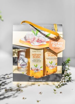 WILD FERNS (ไวล์ดเฟิร์นส) HONEY BABE PURE MANUKA HONEY PREMIUM GIFT SET ฮันนี่ เบบ น้ำผึ้งมานูก้า พรีเมี่ยม กิฟท์เซ็ท สำหรับ แม่และเด็ก