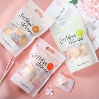 พร้อมส่ง ถุงซิปล็อค ถุงขนม ลาย Delicious สีชมพู, สีเขียว แพคละ 25 ใบ