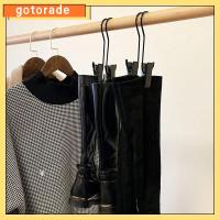 GOTORADE ตะขอแบบพกพา คลิปหนีบรองเท้า สแตนเลสสตีลไร้สนิม ตัวจัดระเบียบตู้เสื้อผ้า ที่แขวนคลิป ทนทานต่อการใช้งาน ที่แขวนกางเกงที่บ้าน