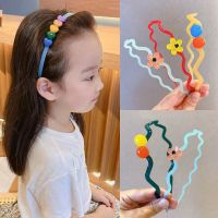 【YF】 Korean ChildrenS Hair Band Cute Flower Candy Colors Hairbands Kids Love Headband Ornament Hoops Fashion Accessories