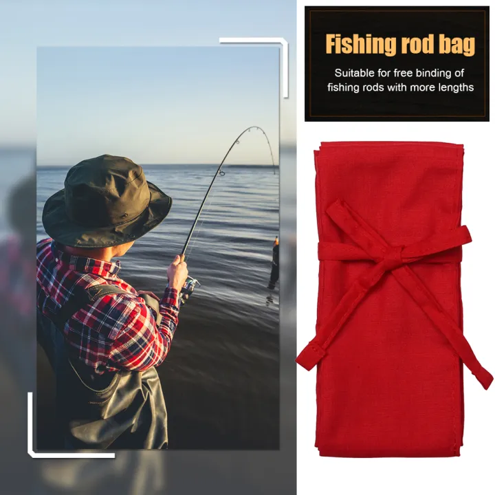 Dual Layer 120ซม./140ซม. หนาตกปลา Rod Carrier กระเป๋าผ้าฝ้ายนุ่มแบบพกพา