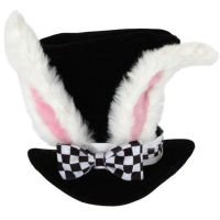 Kids Rabbit Plush Party Hat Velvet Bunny Ears Funny Costume Bowknot Performance Topper Cute Gift Easter With Checkered