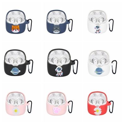 For JBL Tune FLEX Case Cartoon Funny Animal Silicone Earphones Non-slip Protect Cover Accessories  bag Wireless Earbud Cases