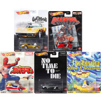 Hot Wheels รถวัฒนธรรม Beatles สีเหลือง Submarine 007 Aston Martin Corvette แก๊สลิงโรงรถรถของเล่น DMC55