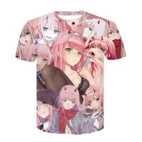 the !!! Newest Darling in Franxx Zero Two 3d Printed T-shirt 2023 new popular